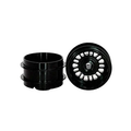 16.9 x 10mm Black BBS Style Deep Dish Air Alloy Wheels