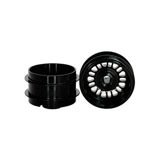16.9 x 10mm Black BBS Style Deep Dish Air Alloy Wheels