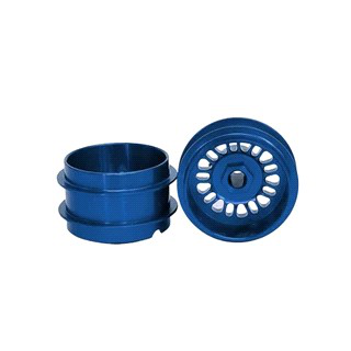 16.9 x 10mm Blue BBS Style Deep Dish Air Alloy Wheels