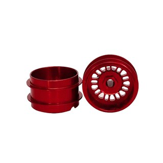 STAFFS 16.9 x 10MM Red BBS Style Deep Dish Air Alloy Wheels