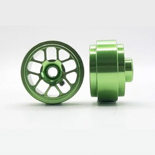 STAFFS Hyper Front And Rear Green Alloy Wheel Air Rim 16.9